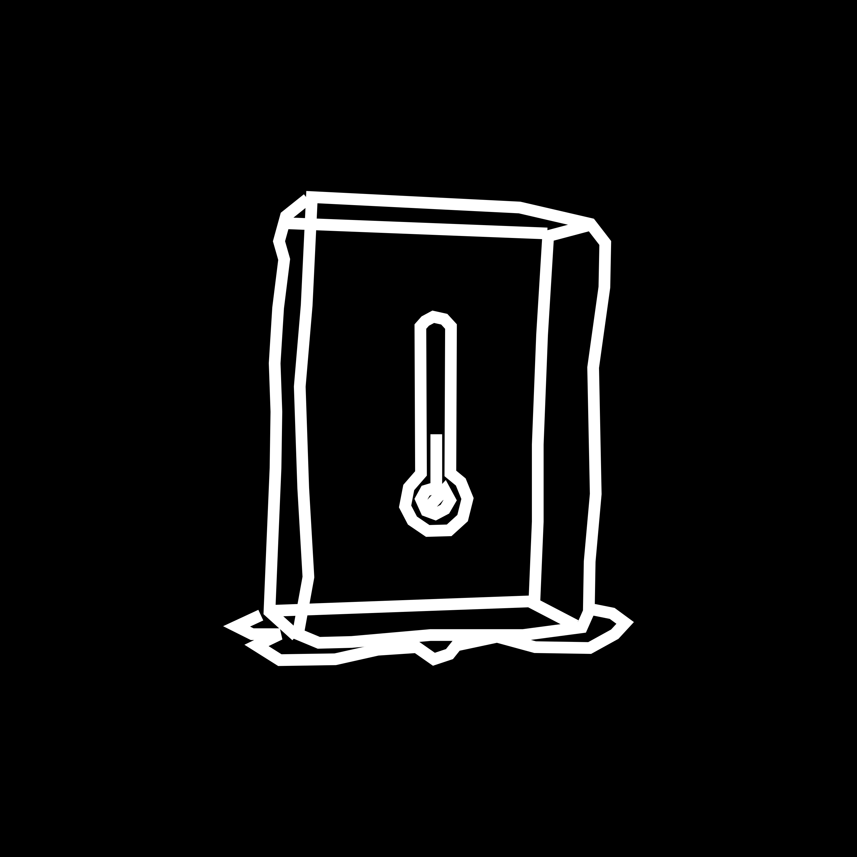 Thermometer in a block of ice